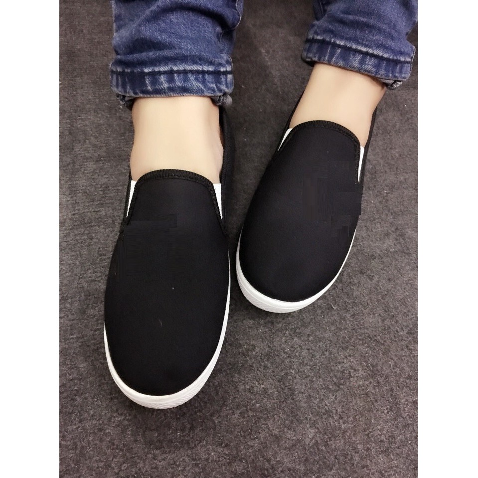 [TRỢ SHIP ĐƠN 50K] Giày slip on nữ vải trơn S171 rẻ đẹp, đường may kỹ, nhẹ, phù hợp học sinh sinh viên