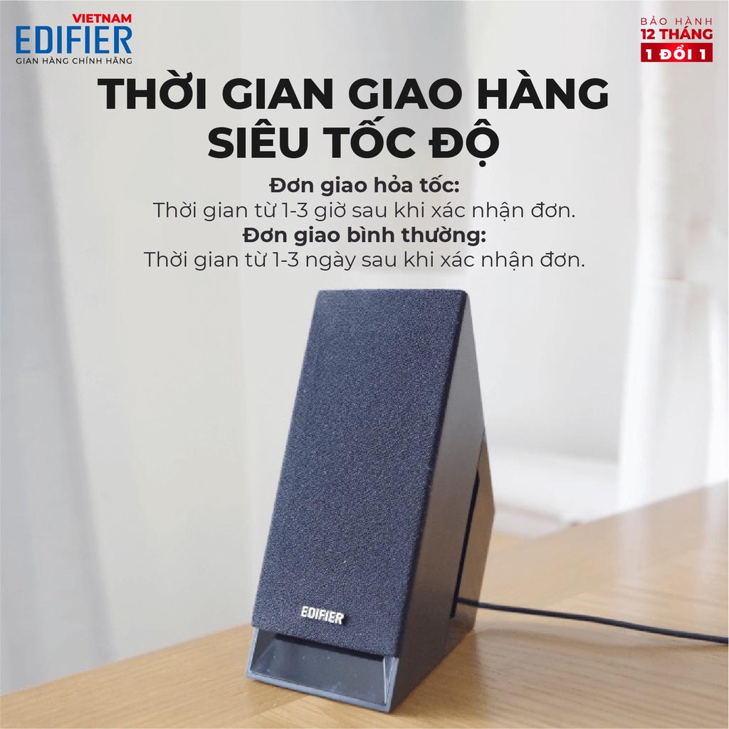 Bộ loa 2.1 vi tính EDIFIER M1360 Có bảng điều khiên rời - Âm thanh sắc nét - Vỏ gỗ MDF chống dội âm - Hàng chính hãng