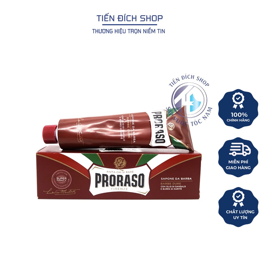 Kem Cạo Râu Proraso Shaving Cream Tube 150ml – Nourishing, Refreshing, Sensitive, Protective