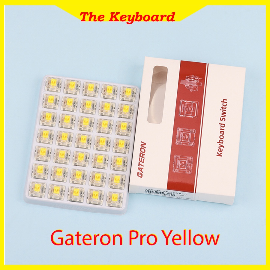 Switch Gateron Yellow Pro Pre-lubed. Công tắc bàn phím cơ Gateron Pro Yellow.Công tắc bàn phím cơ.