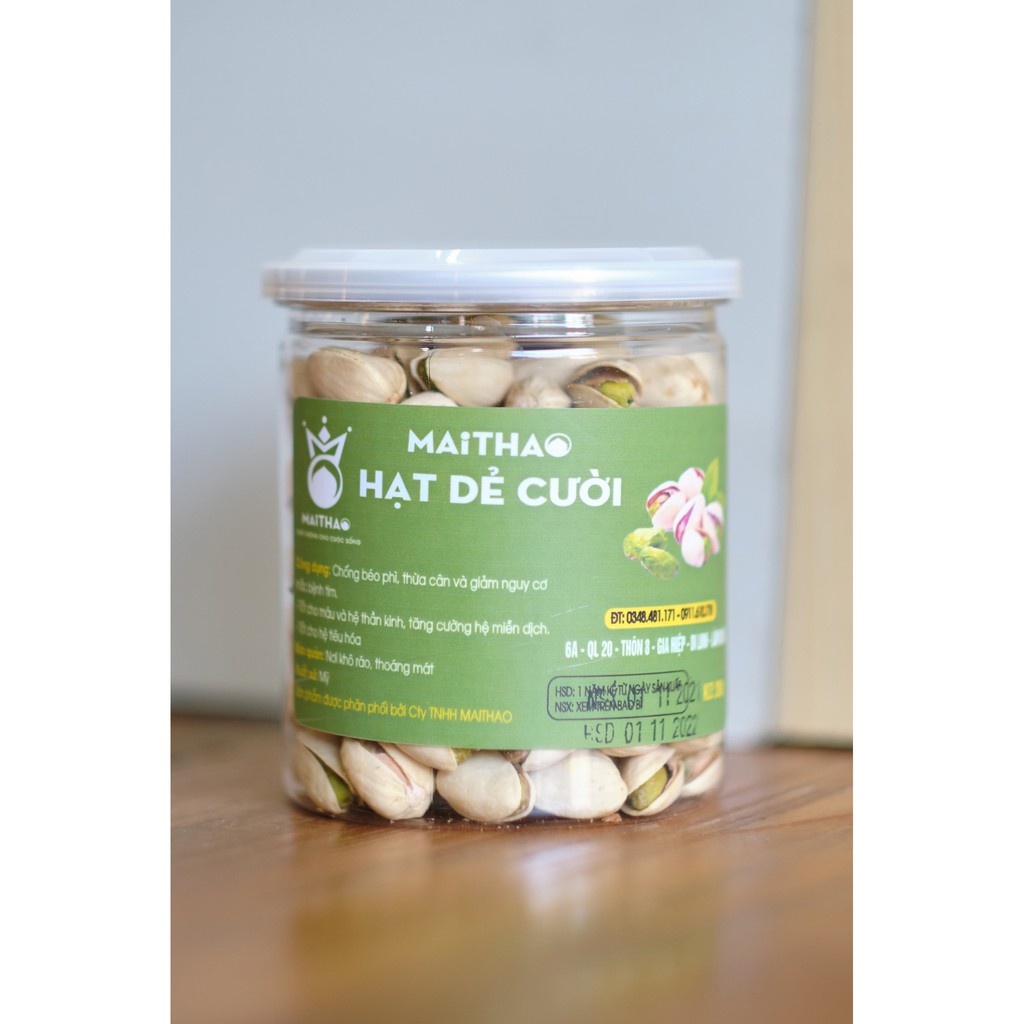 Combo hạt dẻ cười hũ 250g và hạt macca nứt vỏ túi 125g Mai Thao tăng cường sức khỏe, hỗ trợ giảm cân