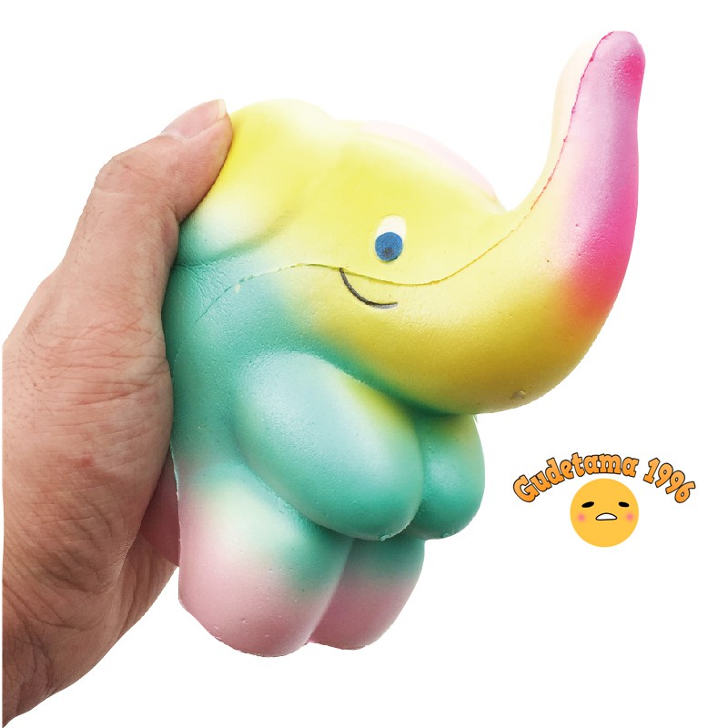 Squishy chính hãng TABURASAA voi bảy màu siêu chậm tăng