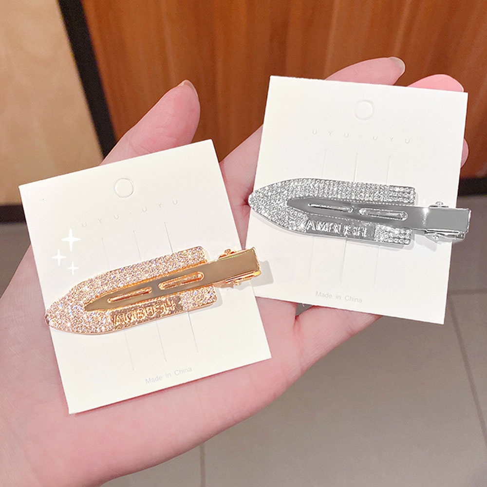 1 Kẹp Tóc Mỏ Vịt Đính Đá Lấp Lánh Thời Trang Cho Nữ