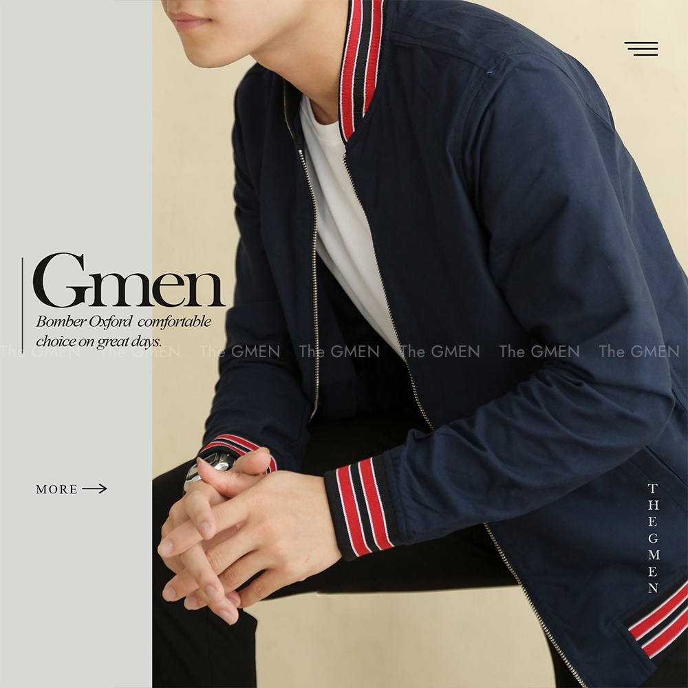 Áo khoác nam The GMEN Bomber Oxford chất liệu cao cấp dày dặn