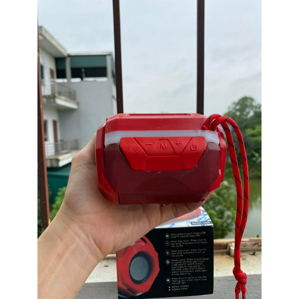 Loa Bluetooth không dây mini A005 đèn led theo nhạc âm bass chắc khỏe có khay lắp thẻ nhớ, USB hàng cao cấp bảo hành 12