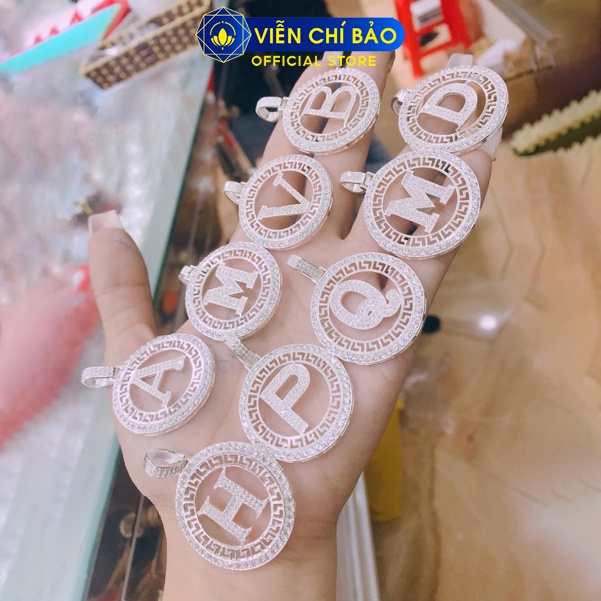 Mặt dây chuyền bạc nam chữ cái theo tên chất liệu bạc 925 thời trang phụ kiện trang sức nam Viễn Chí Bảo M300514