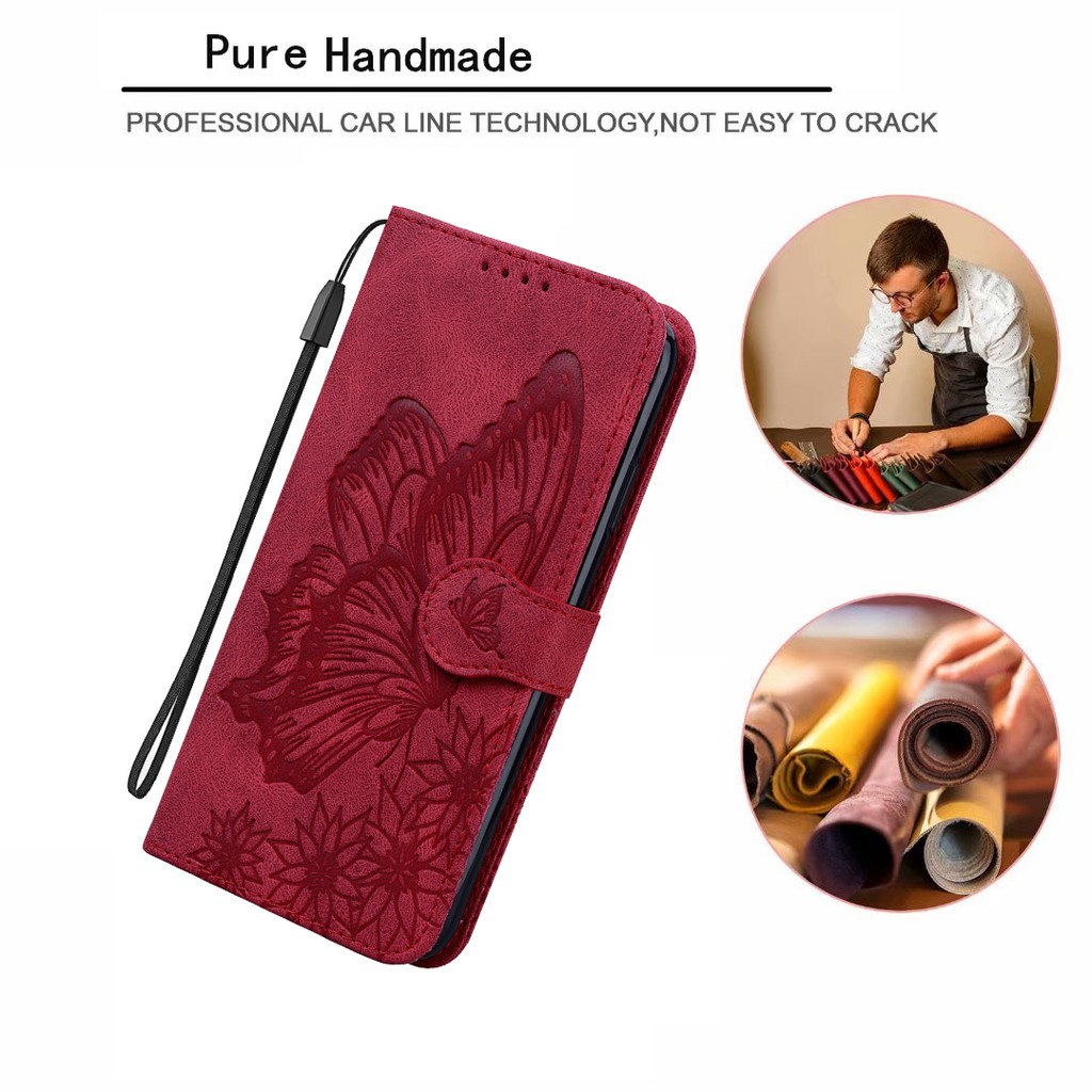 Flip Case Xiaomi Mi 11 Poco F3 X3 Pro X3 Nfc Retro Butterfly PU Leather Wallet Flip Cover Soft Card Slot Phone Case