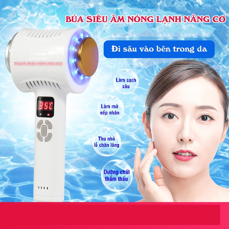 Búa Điện Di Nóng Lạnh - Máy Đẩy Tinh Chất Nóng Lạnh Công Nghệ Mới Nhất Giúp Trẻ Hóa Làn Da