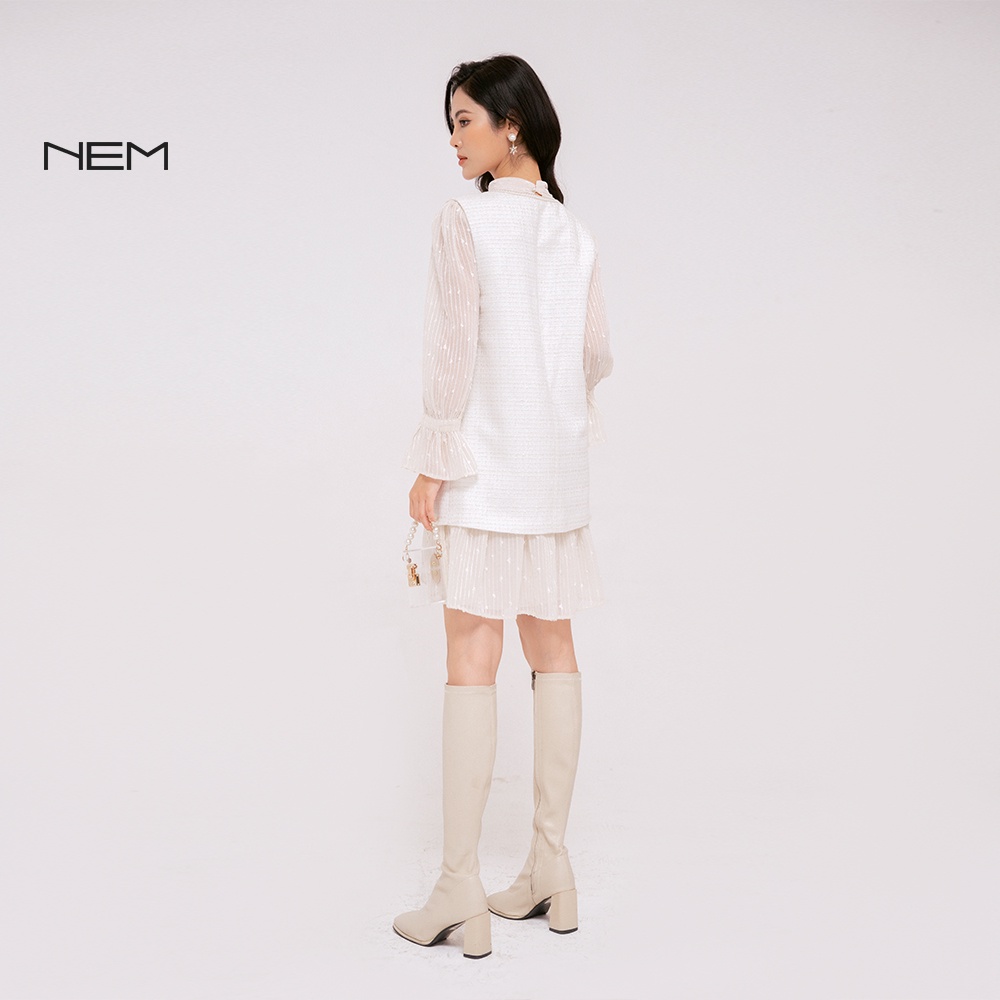 Áo Gile dạ tweed trơn NEM Fashion AK11302 mã trắng | BigBuy360 - bigbuy360.vn