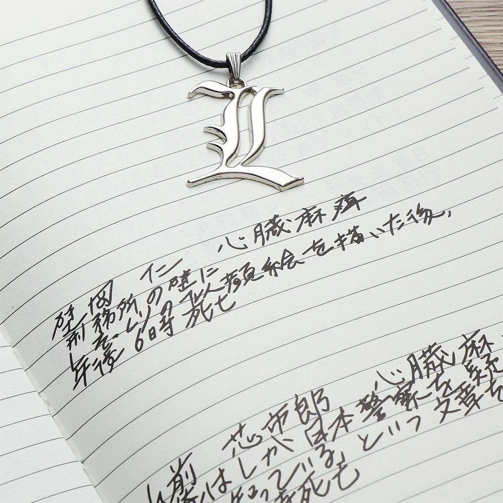 Sổ tay bìa da họa tiết anime death note độc đáo thời trang + bút lông vũ/vòng cổ/móc khóa