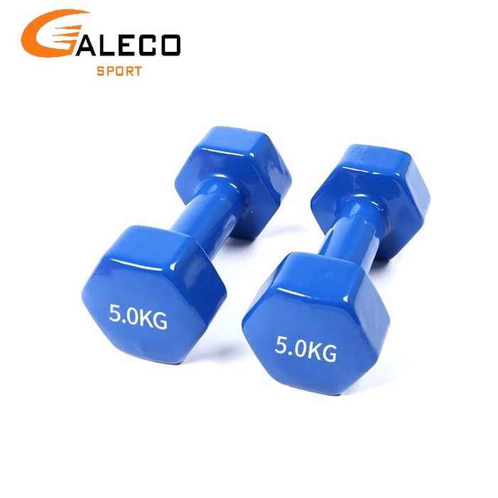 Bộ Tạ Tay 5kg Bọc Cao Su Trơn Lõi Thép Cao Cấp  (Tổng 10kg)