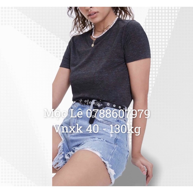 Áo thun phông nữ F21 vnxk mỏng nhẹ xám trơn tshirt