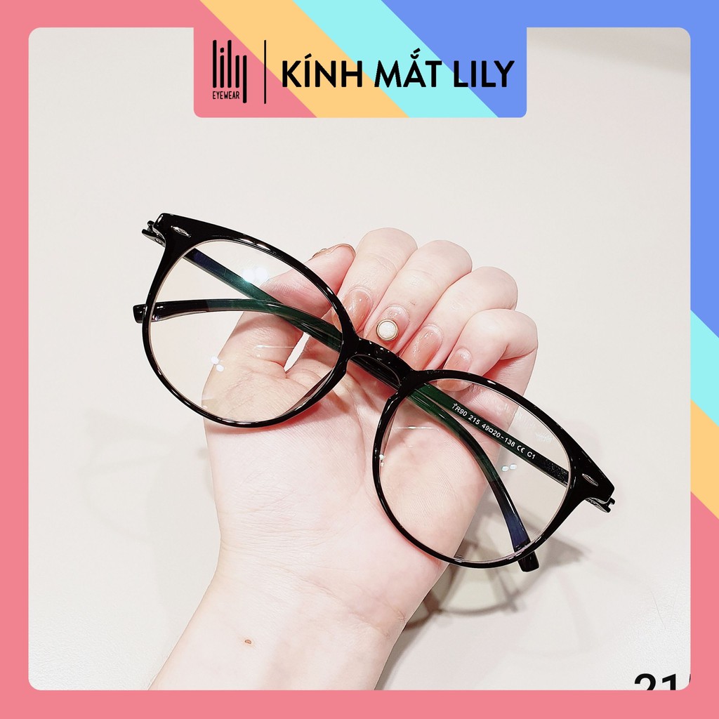 Gọng kính nữ Lilyeyewear chất liệu nhựa dẻo hàn mắt tròn thời trang nhiều màu sắc 215