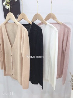 A1_Áo Khoác Len Mỏng Chất Mát