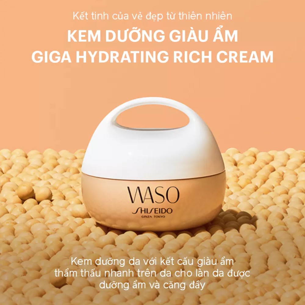 [Mã COSSD5 giảm 10% đơn 600K] Kem dưỡng ẩm Shiseido Waso GIGA Hydrating Rich Cream 50ml