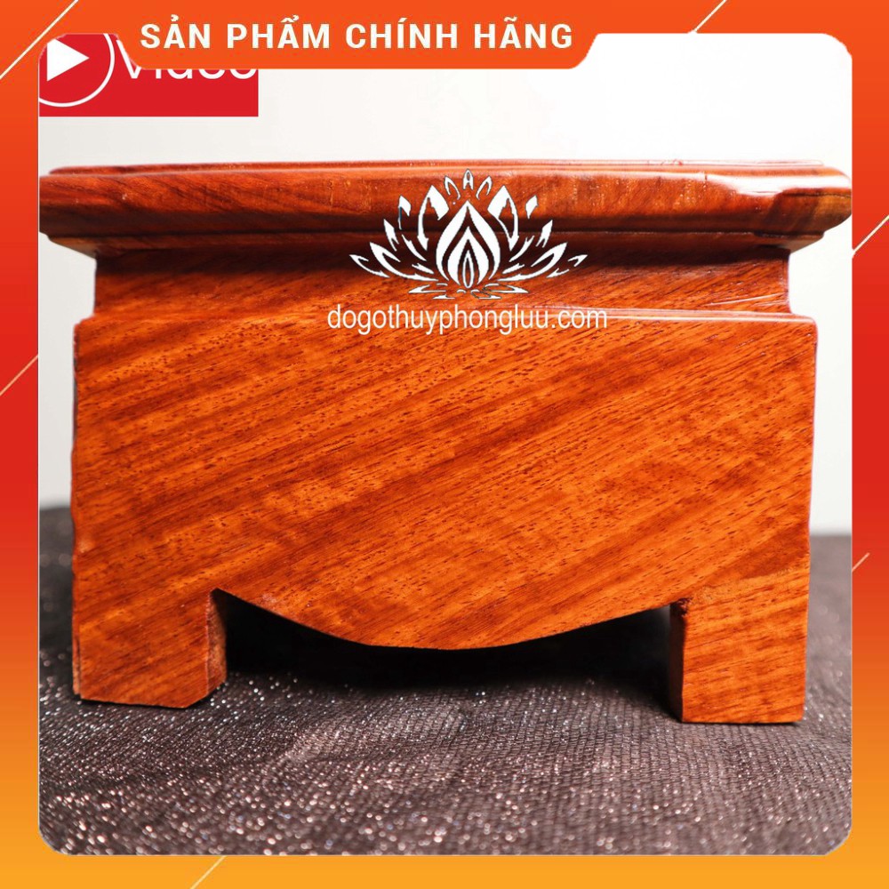 Kỷ trơn gỗ hương, Đôn gỗ kê bát hương cao 9cm