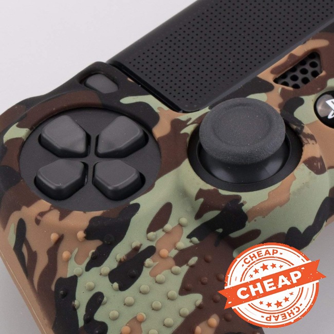 Camouflage Case Graffiti Studded Dots Silicone Rubber Gel Skin for Sony PS4 Slim/Pro Controller for