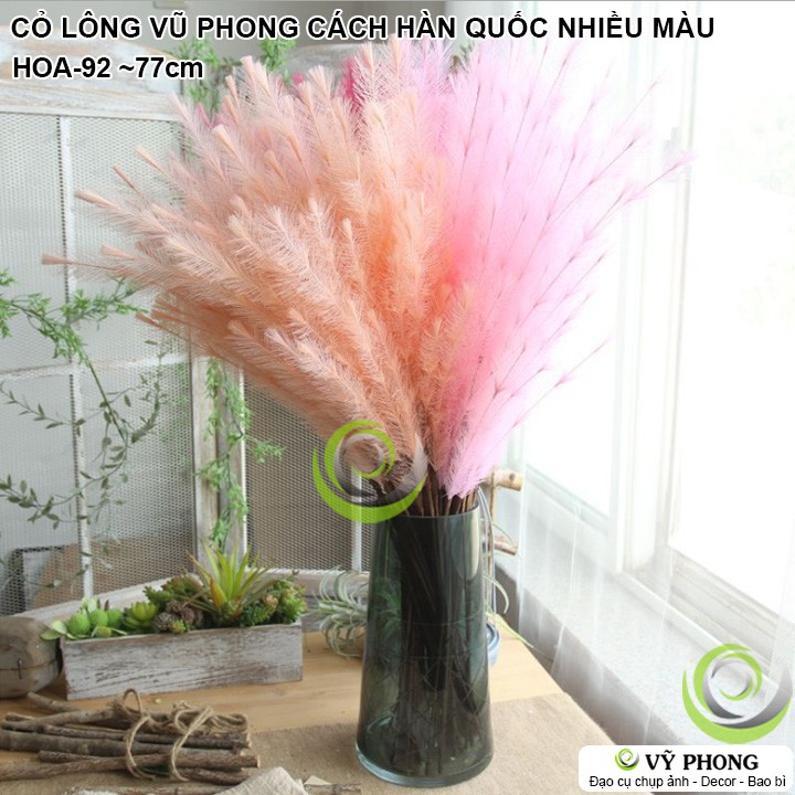 CÀNH LÁ CỎ LÔNG VŨ MÔ PHỎNG PHONG CÁCH HÀN TRANG TRÍ ĐẠO CỤ CHỤP ẢNH SẢN PHẨM INS HOA-92