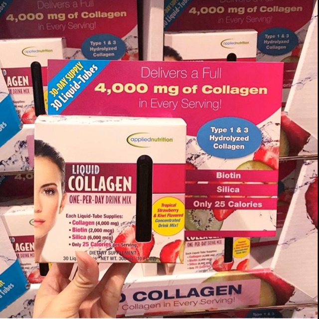 Collagen dạng nước Liquid Collagen Drink Mix 4000 mg 30 ống (Bill Mỹ)