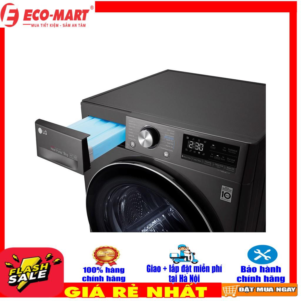 DVHP09B - Máy sấy bơm nhiệt LG Inverter 9 Kg DVHP09B - Heatpump