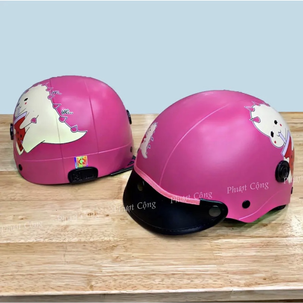 Mũ Bảo Hiểm 1/2 Nhiều Màu Tem Siêu Hot