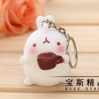 Móc khóa dễ thương họa tiết cầm cốc(giao ngẫu nhiên)