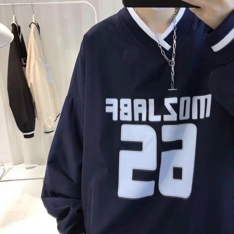 Áo hoodie Nam/Nữ form rộng không mũ phối họa tiết in chữ số 26 dáng unisex TP21