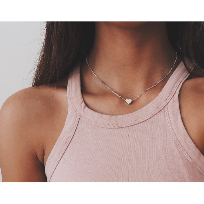 [Mã FAJGT8 giảm 15% đơn 99K] vòng cổ tim phong cách EUR xi bạc xinh xắn cho nữ | BigBuy360 - bigbuy360.vn