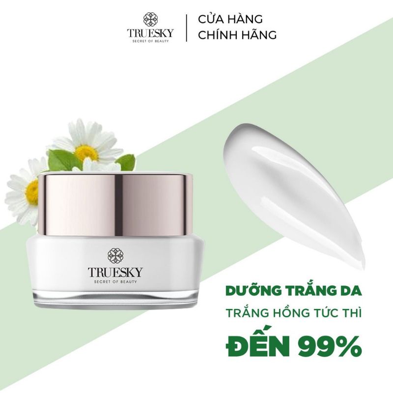 Kem dưỡng trắng da mặt Truesky cấp tốc dạng lotion chiết xuất ngọc trai chính hãng 15g - Whitening Face Cream