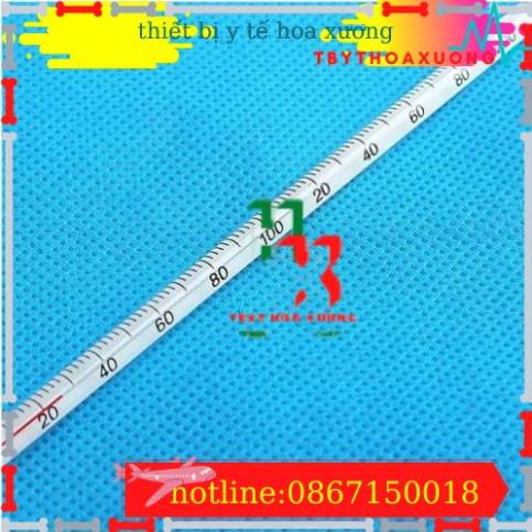 Nhiệt Kế Thuỷ Ngân Đo Nhiệt Độ Nước 0-100 Độ - Cây Đo Nhiệt Độ Nước