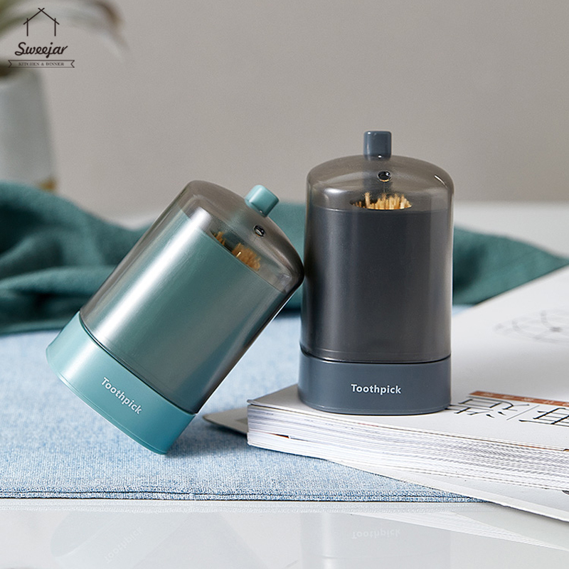 Hộp đựng tăm SWEEJAR dạng nhấn tự động có thể tháo rời tiện dụng cho nhà bếp/nhà hàng
