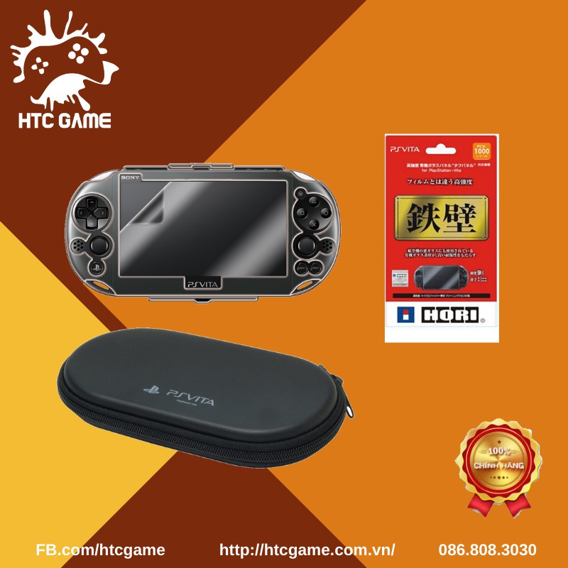 Set Bao da + ốp toàn thân + Dán cường lực bảo vệ cho PSVita2000