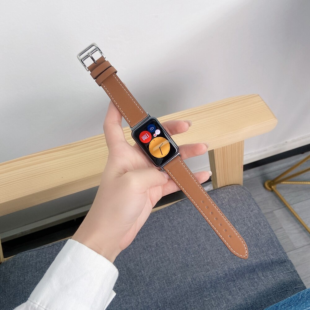 Dây Đeo Da Thời Trang Cho Đồng Hồ Thông Minh Huawei Watch Fit 2 / Fit / Fit