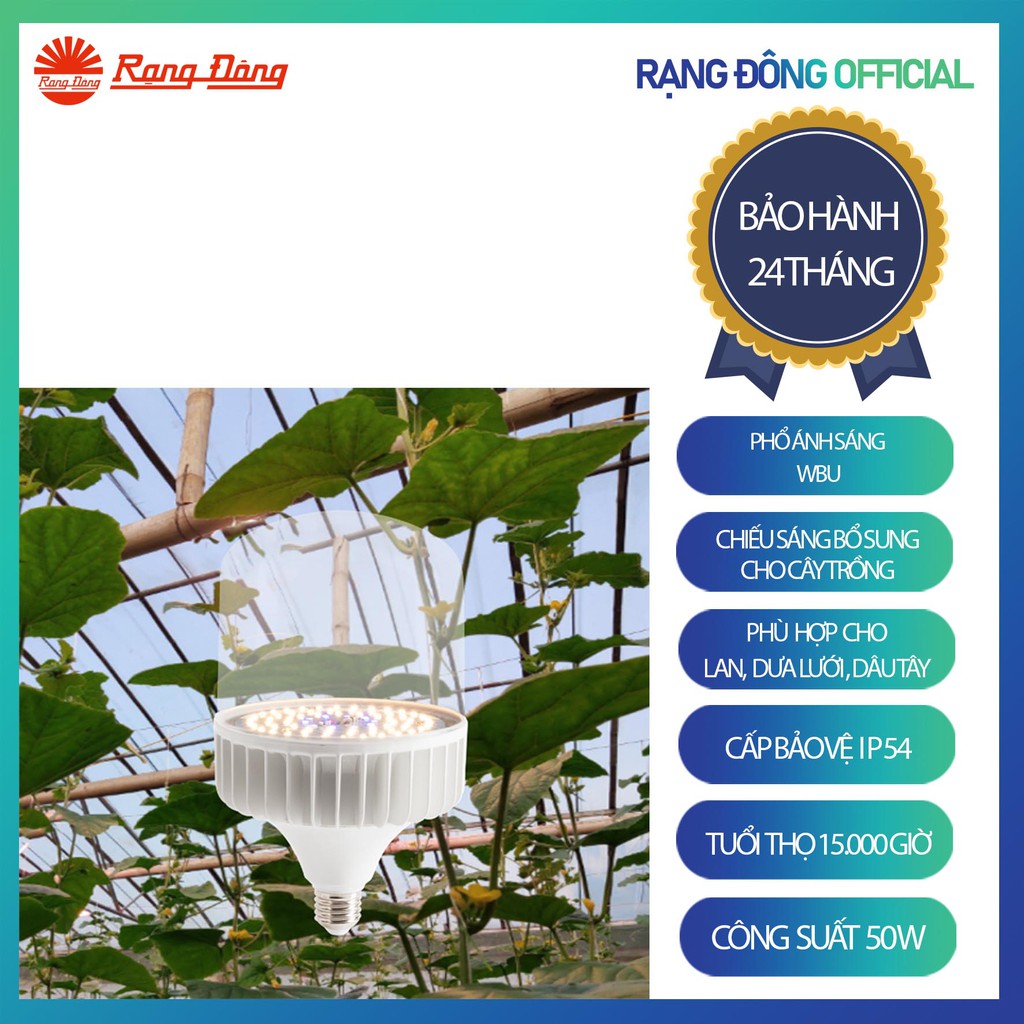 Đèn LED trồng cây Model: TC-T135/50W WBU Rạng Đông Nha Trang