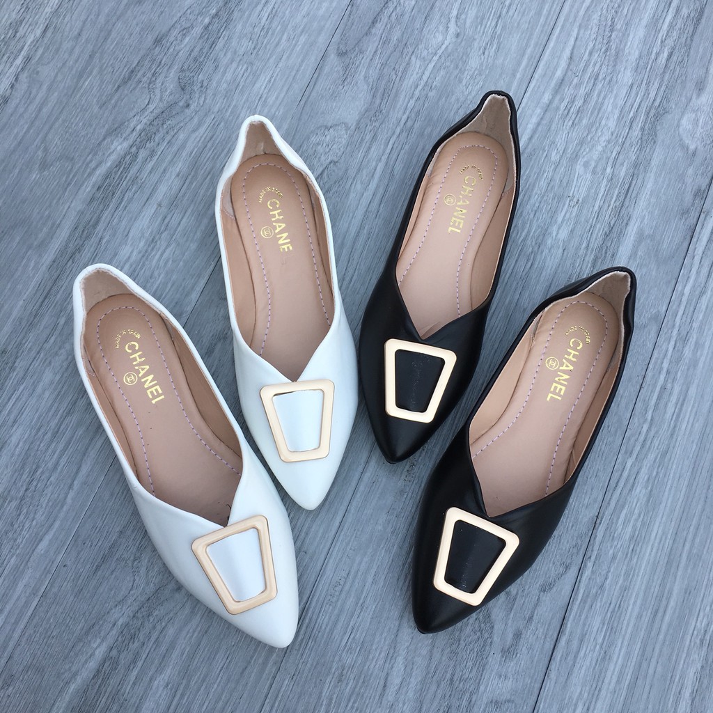 Giày búp bê dáng hàn quốc KHÓA HÌNH THANG | BigBuy360 - bigbuy360.vn