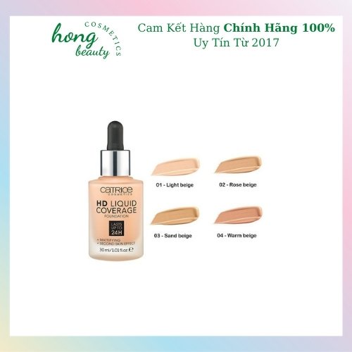 Kem Nền Catrice HD Liquid Coverage Foudation Lasts Up To 24H