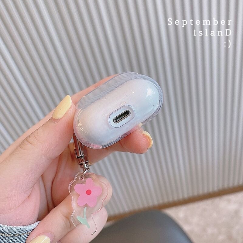 Vỏ bảo vệ tai nghe bluetooth Airpods bằng Sillicone dẻo, ốp Case cute, Airpods 2/pro HOA MINI ỐP TRONG