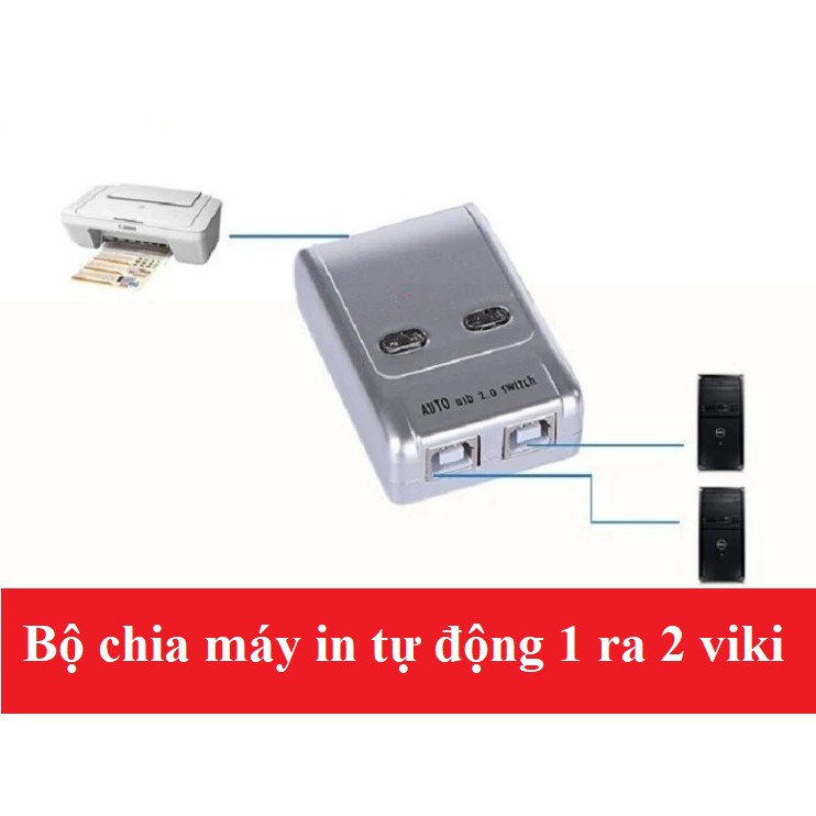 Bộ chia sẻ máy in tự động 1 ra 2 MT viki SW221