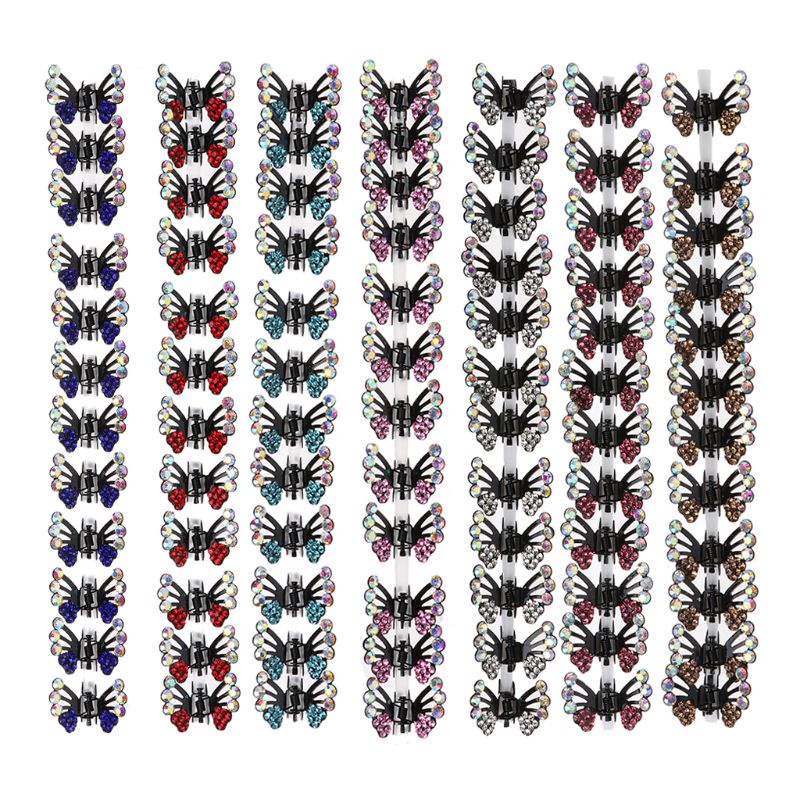 Bộ 12 Kẹp Tóc Đính Pha Lê Thời Trang 2018 Xinh Xắn Cho Nữ