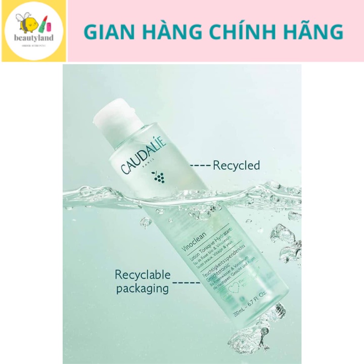 Nước hoa hồng Caudalie Lotion Tonique Hydratant Vinoclean 200ml~ 400ml