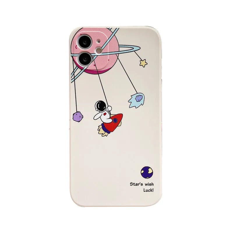Ốp lưng iphone cạnh vuông in hình viền Phi hành gia 7plus/8plus/x/xs/11/11promax/12/12promax - DT08 Dino Case
