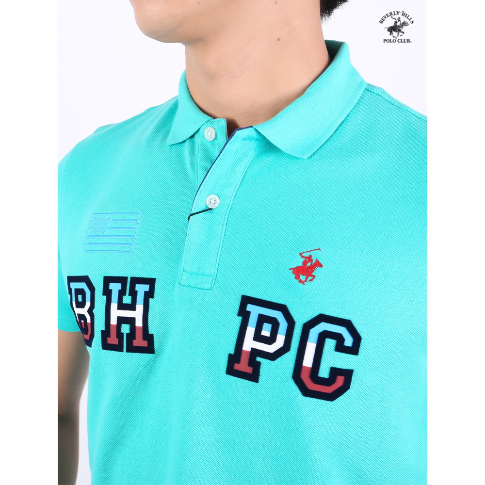 Beverly Hills Polo Club - Áo polo Ngắn tay Nam Classic Xanh nhạt GNY- BHPC MAPN0083