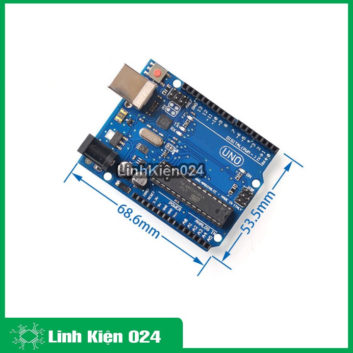 Chíp Cắm - Tặng Dây Kết Nối - KIT Arduino Uno R3 - Atmega 328P