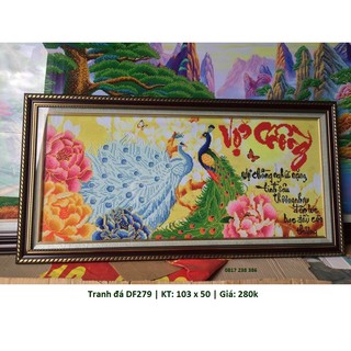 Tranh đính đá vợ chồng DF279 (KT: 103 x 50 cm)