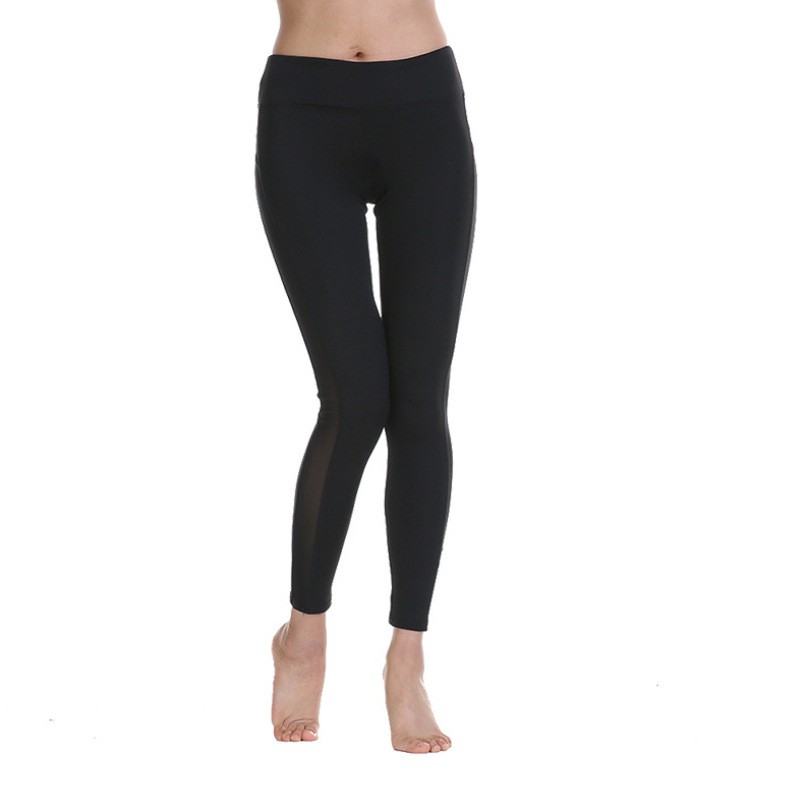 Quần dài thể thao nữ phối lưới cạp cao yy8878 Sportslink