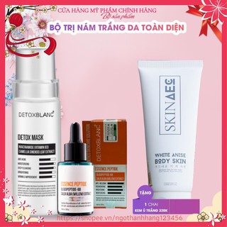 COMBO NÁM DƯỠNG TRẮNG DA DETOX BLANC GỒM DETOX MASK+ESSENCE PEPTIDE DETOX BLANC+TẶNG Ủ KÍCH TRẮNG SKIN AEC 150ML🔥🔥🔥