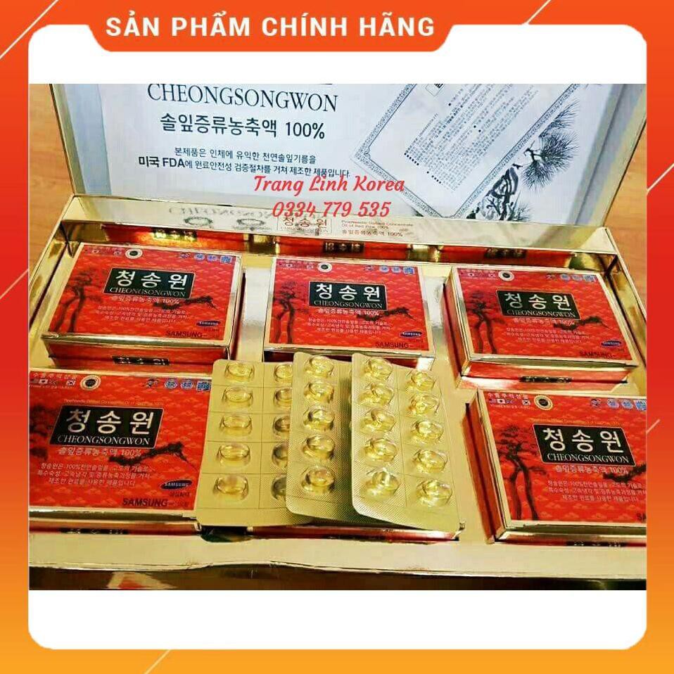 Tinh Dầu Thông Đỏ Hàn Quốc Cheongsongwon, Hộp đỏ 180 viên