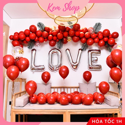 Bóng chữ LOVE trang trí đám cưới, tiệc kỷ niệm, cầu hôn - Kem Shop K220