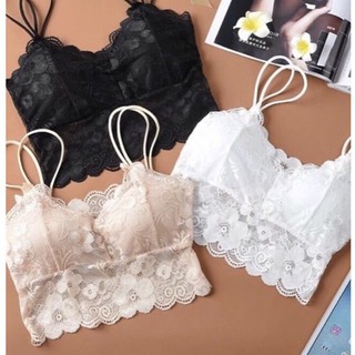 Áo 2 dây croptop ren basic