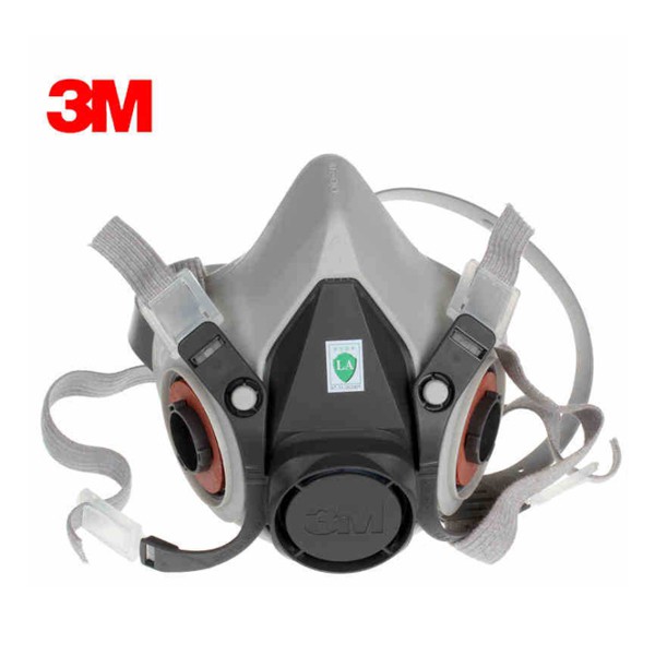 Bộ Mặt nạ khẩu trang rphòng độc 3M 6100 kèm 2 phin lọc 3M 6001 + phụ kiện - dùng trong Phun sơn, thuốc sâu